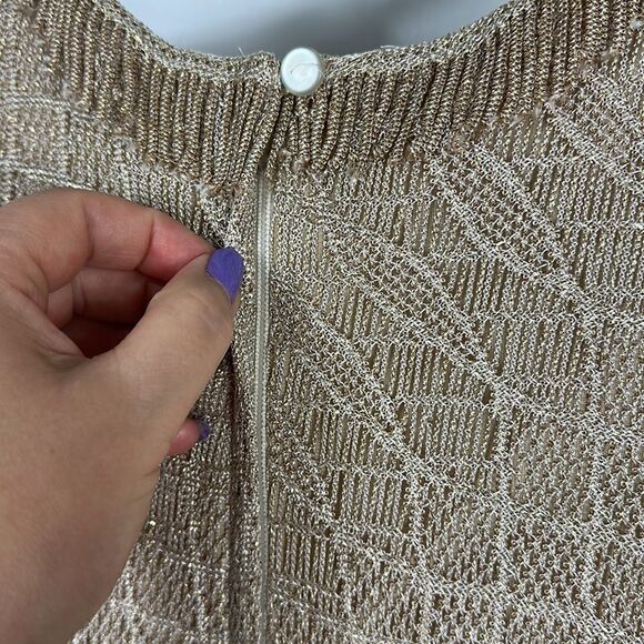 Damianou Long Sleeve Drop Waist Evening Crochet Deco Dress Size M - Picture 7 of 12